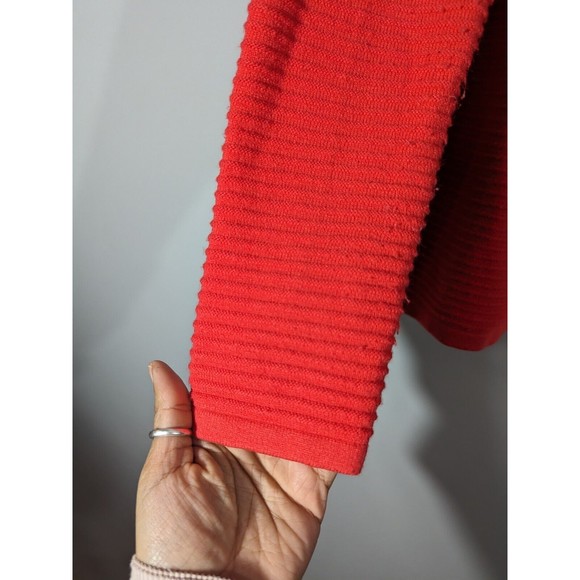French Connection Red Mock Neck Long Sleeve Sweater Women Size S - Picture 4 of 7